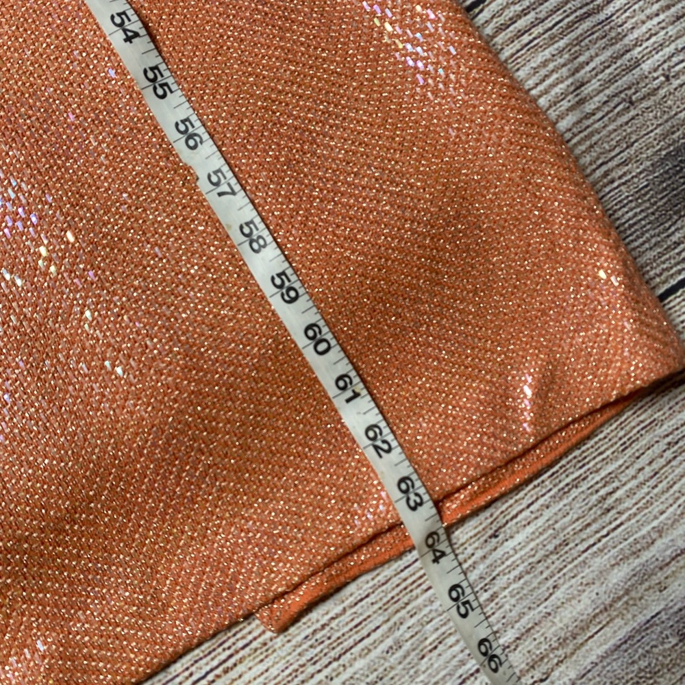 St. John Coral Orange Halter Maxi with Floral Neck Accent - Picture 13 of 13